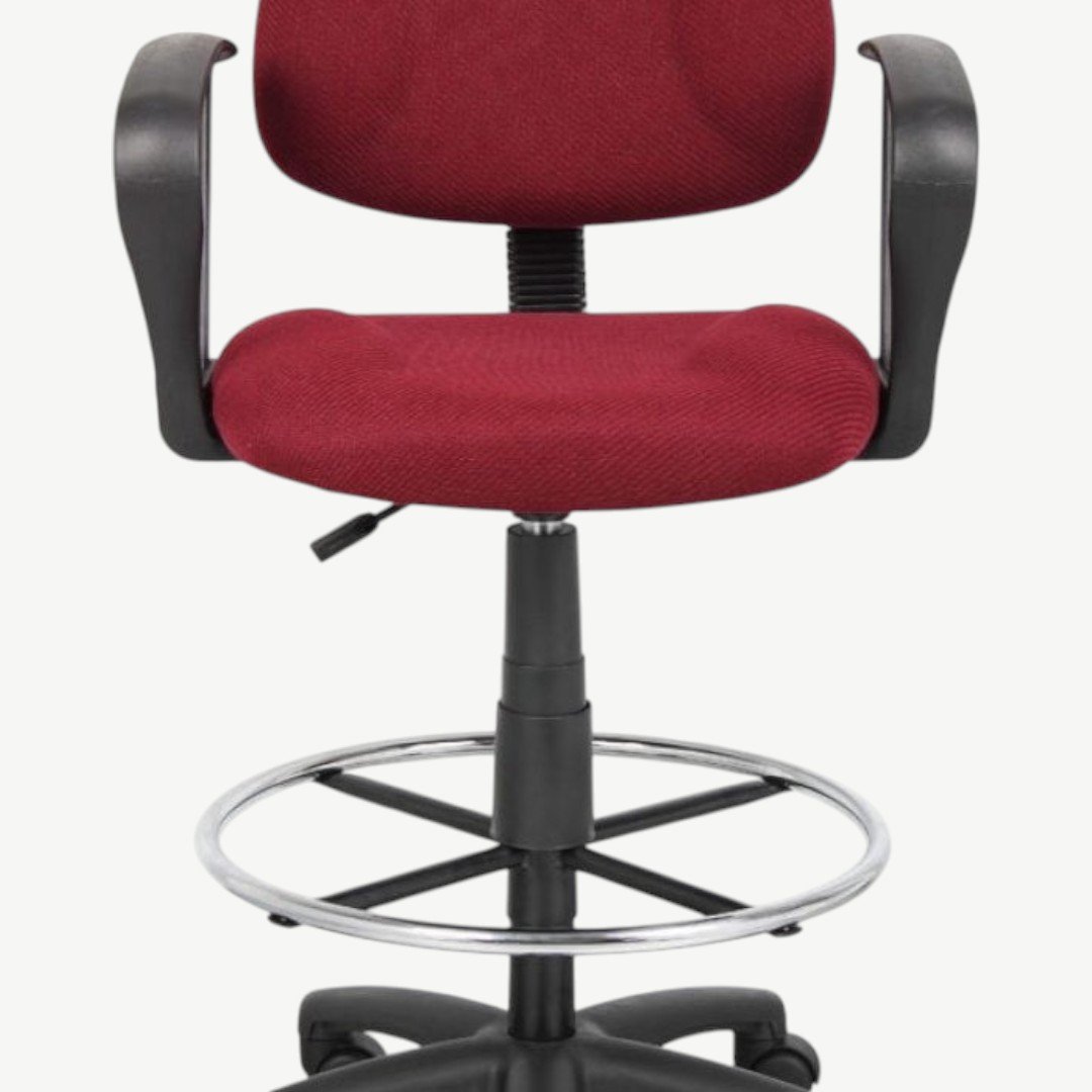 Beige Antimicrobial Vinyl Medical Stool With Foot Ring - Image 2