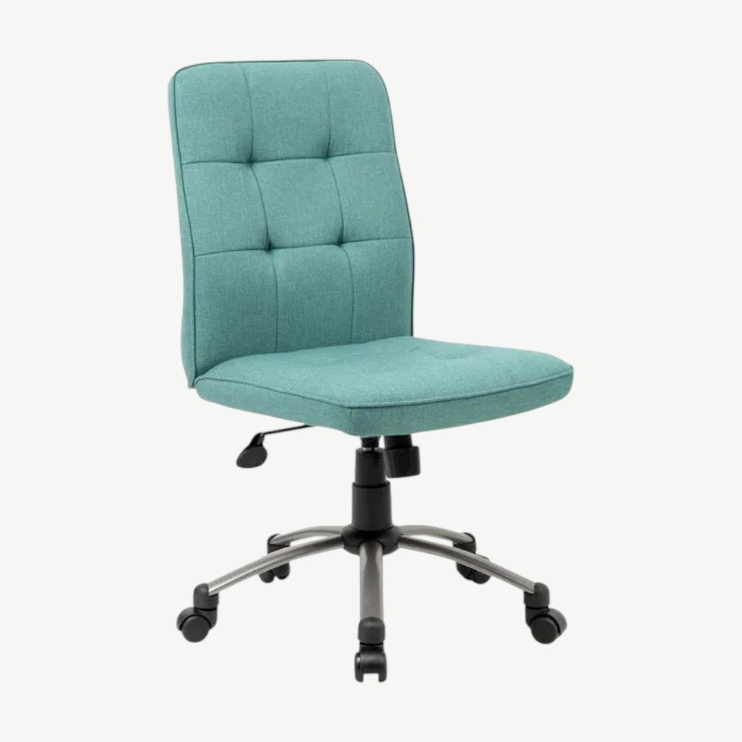 Gray Fabric Darfting Stools W/adj Arms & Footring - Image 2