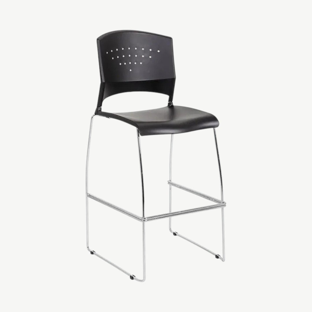 Gray Fabric Drafting Stools W/footring - Image 2
