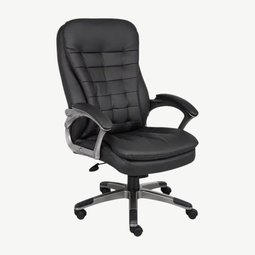 Boss High Back Executive Chair With Pewter Finished Base/Arms - Image 2
