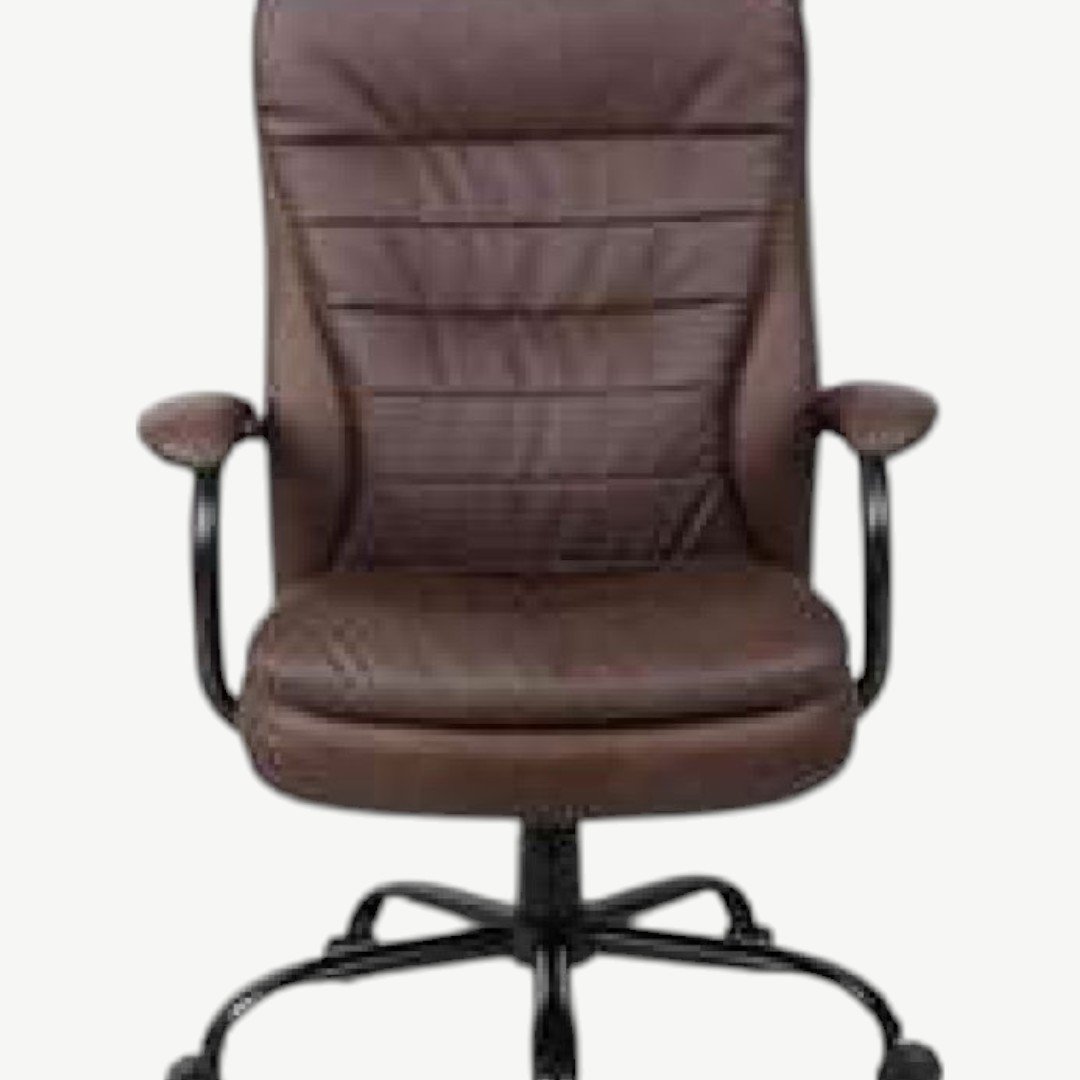 Boss Heavy Duty Double Plush LeatherPlus Chair-400 Lbs. - Image 2