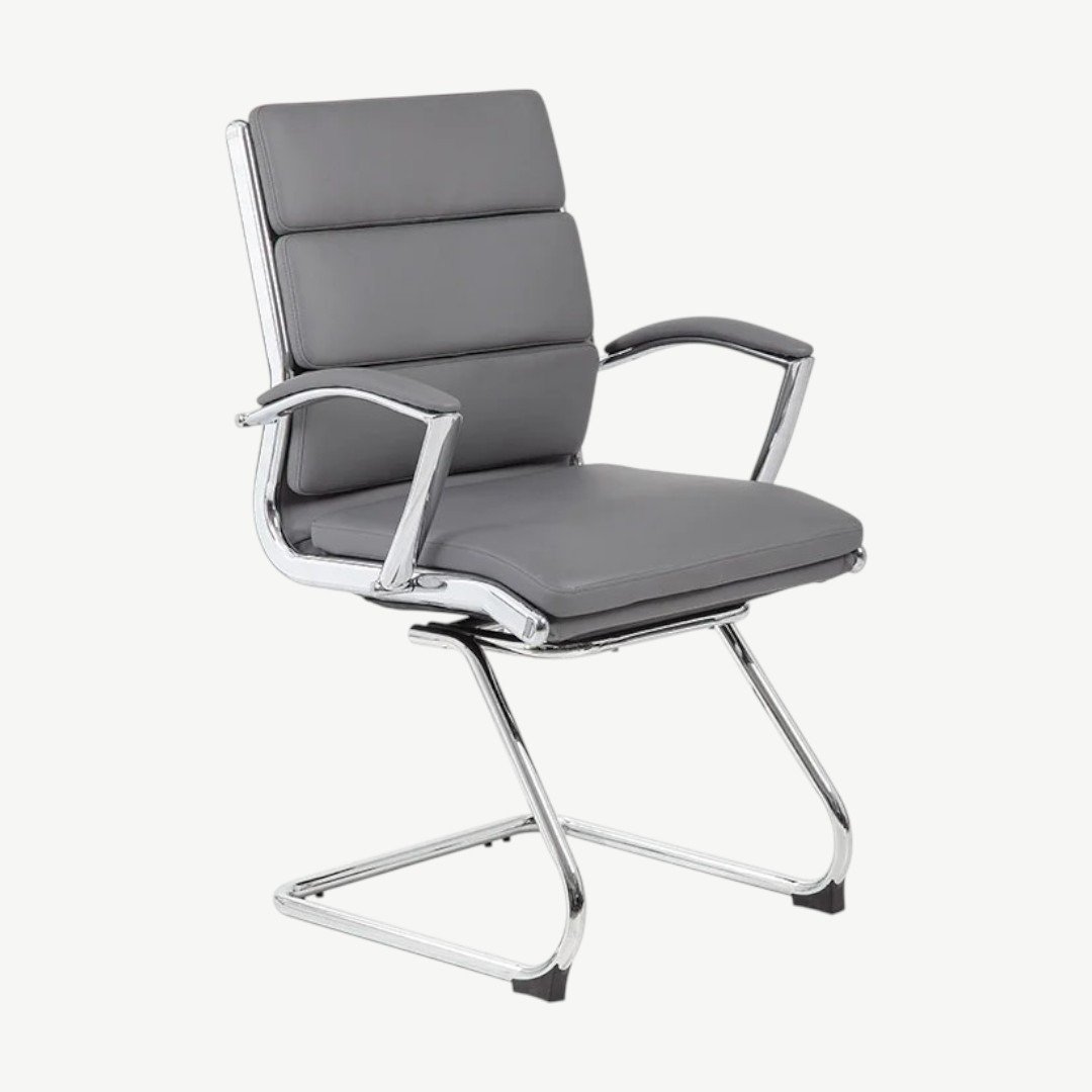 Boss Executive CaressoftPlus Chair with Metal Chrome Finish-Guest Chair - Image 2