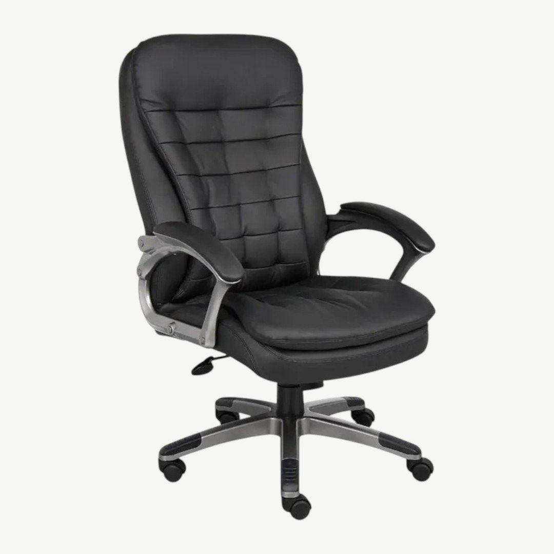 Boss High Back Executive Chair With Pewter Finished Base/Arms - Image 2