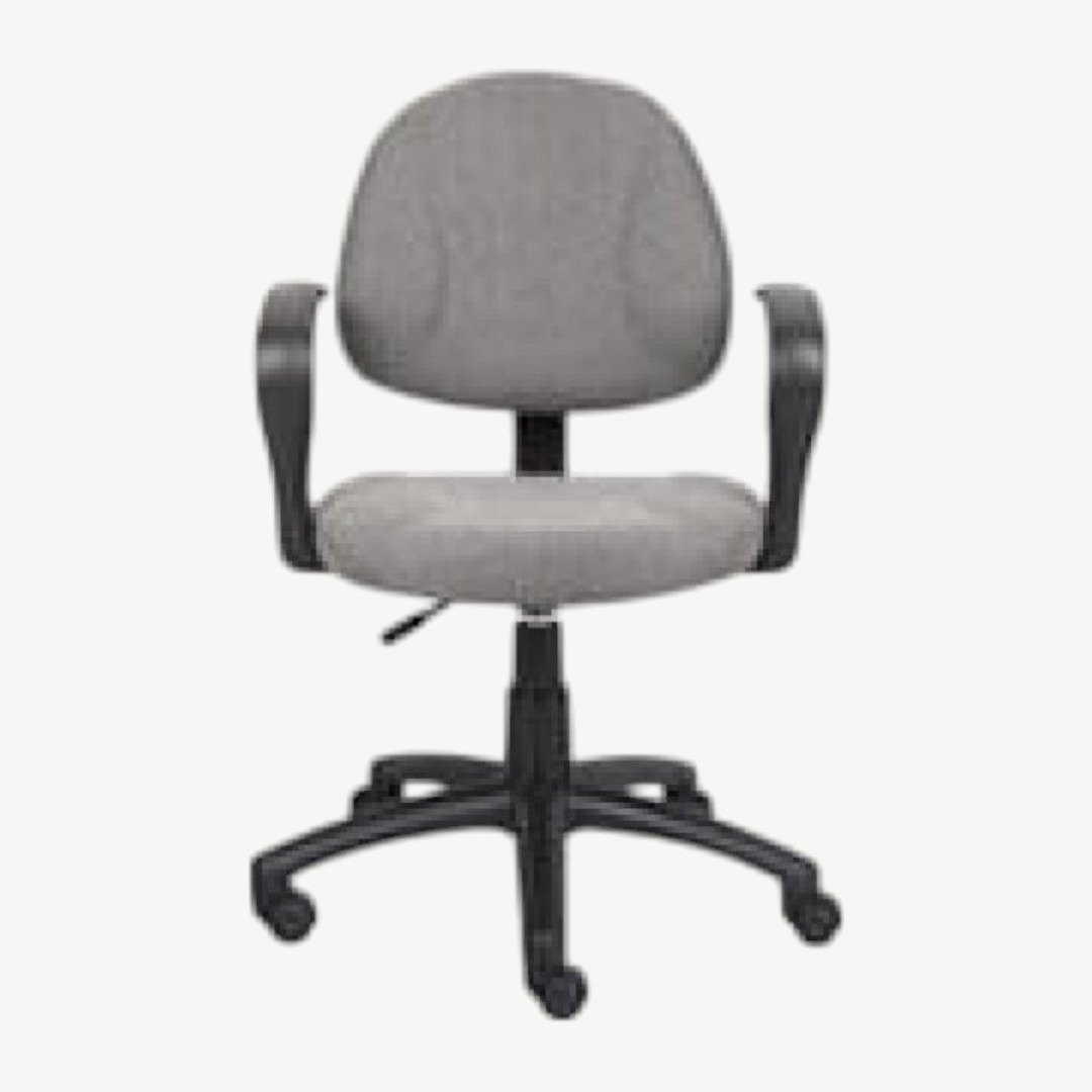 Boss Perfect Posture Deluxe Office Task Chair with Loop Arms, grey - Image 2
