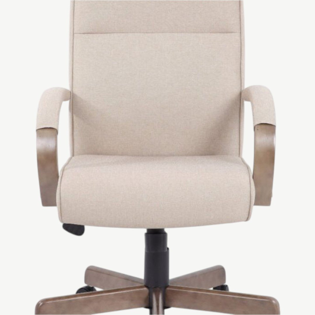 Boss Modern Executive Conference Chair - Beige w/Driftwood - Image 2