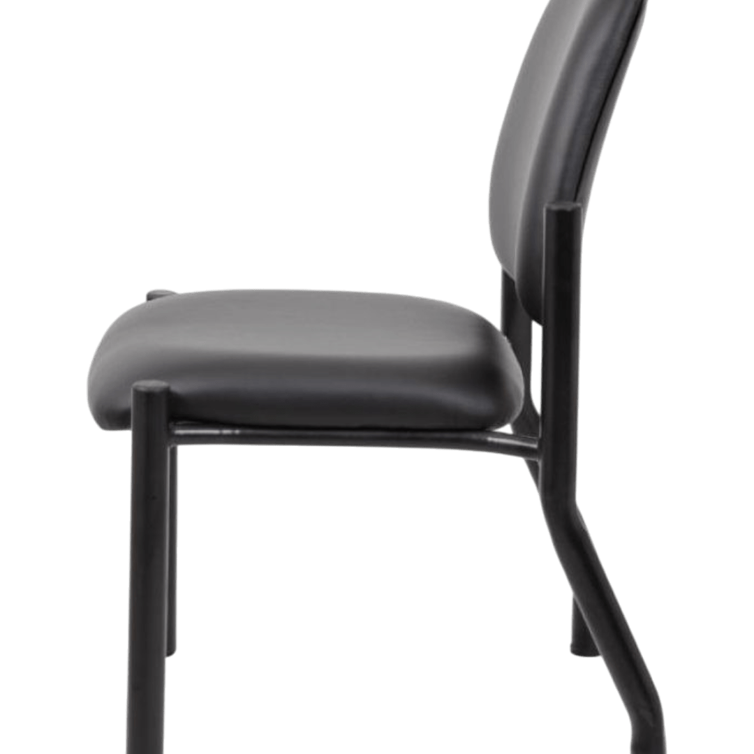 Boss Mid Back Armless Guest Chair, 300 lb capacity, Antimicrobial Vinyl - Image 3