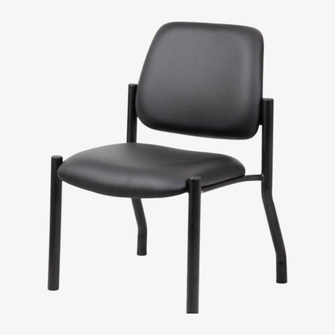Boss Mid Back Armless Guest Chair, 300 lb capacity, Antimicrobial Vinyl - Image 2