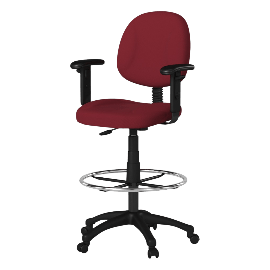 Boss Drafting Stool (B315-By) W/Footring And Adjustable Arms - Image 4