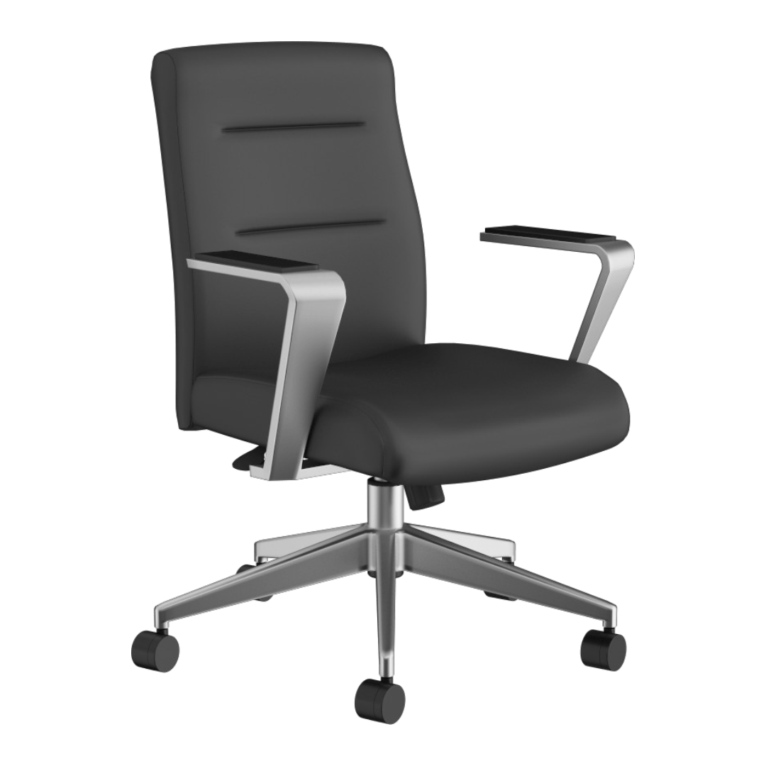 Boss Modern Conference Chair with Aluminum Arm & Base - Image 4