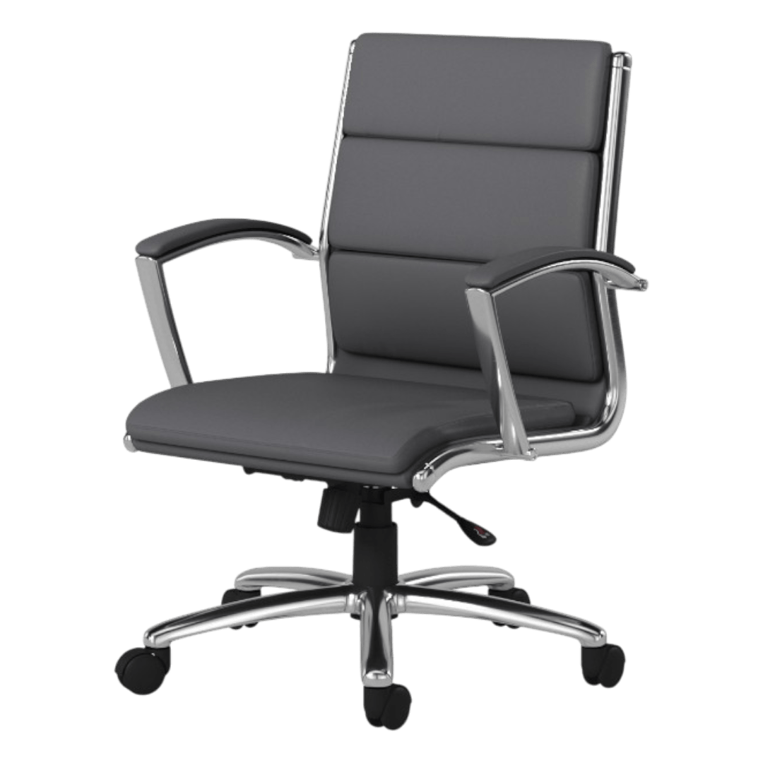 Boss Executive CaressoftPlus Chair with Metal Chrome Finish - Mid Back - Image 5