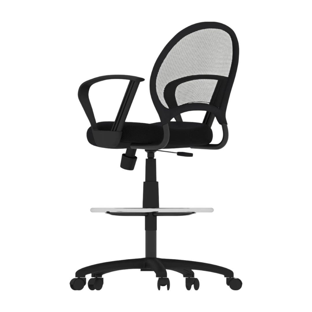 Boss Mesh Drafting Stool W/ Loop Arms - Image 3