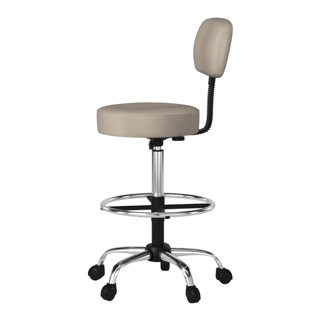 Boss Caressoft Medical/Drafting Stool W/ Back Cushion - Image 4