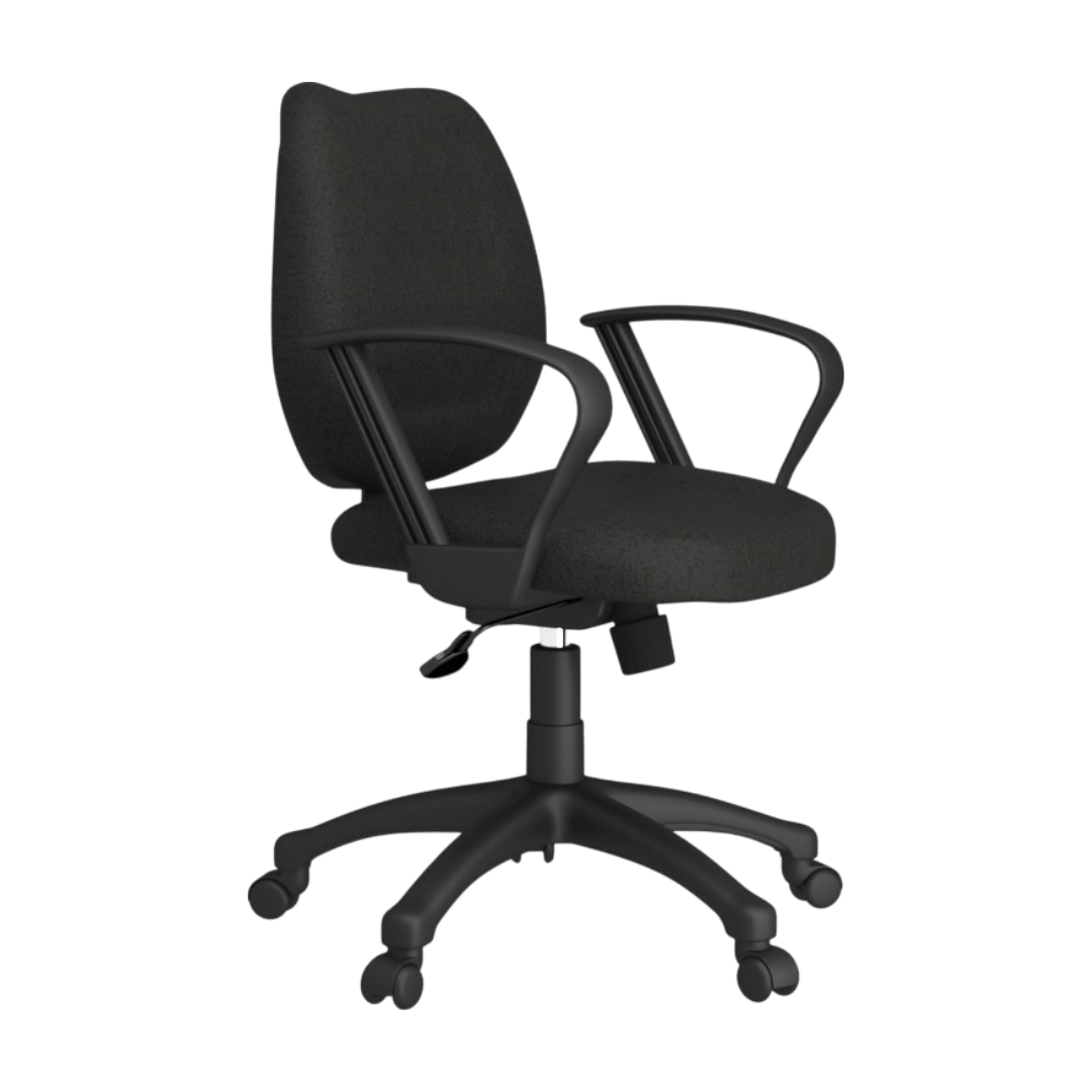 Boss Black Task Chair W/Loop Arms - Image 6