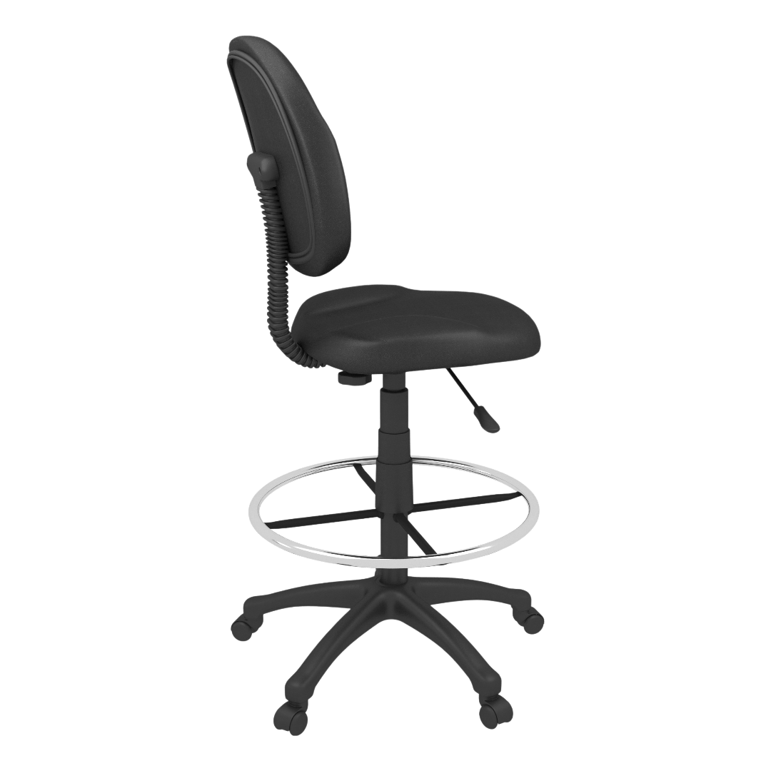 Boss Black Fabric Drafting Stools W/Footring - Image 3