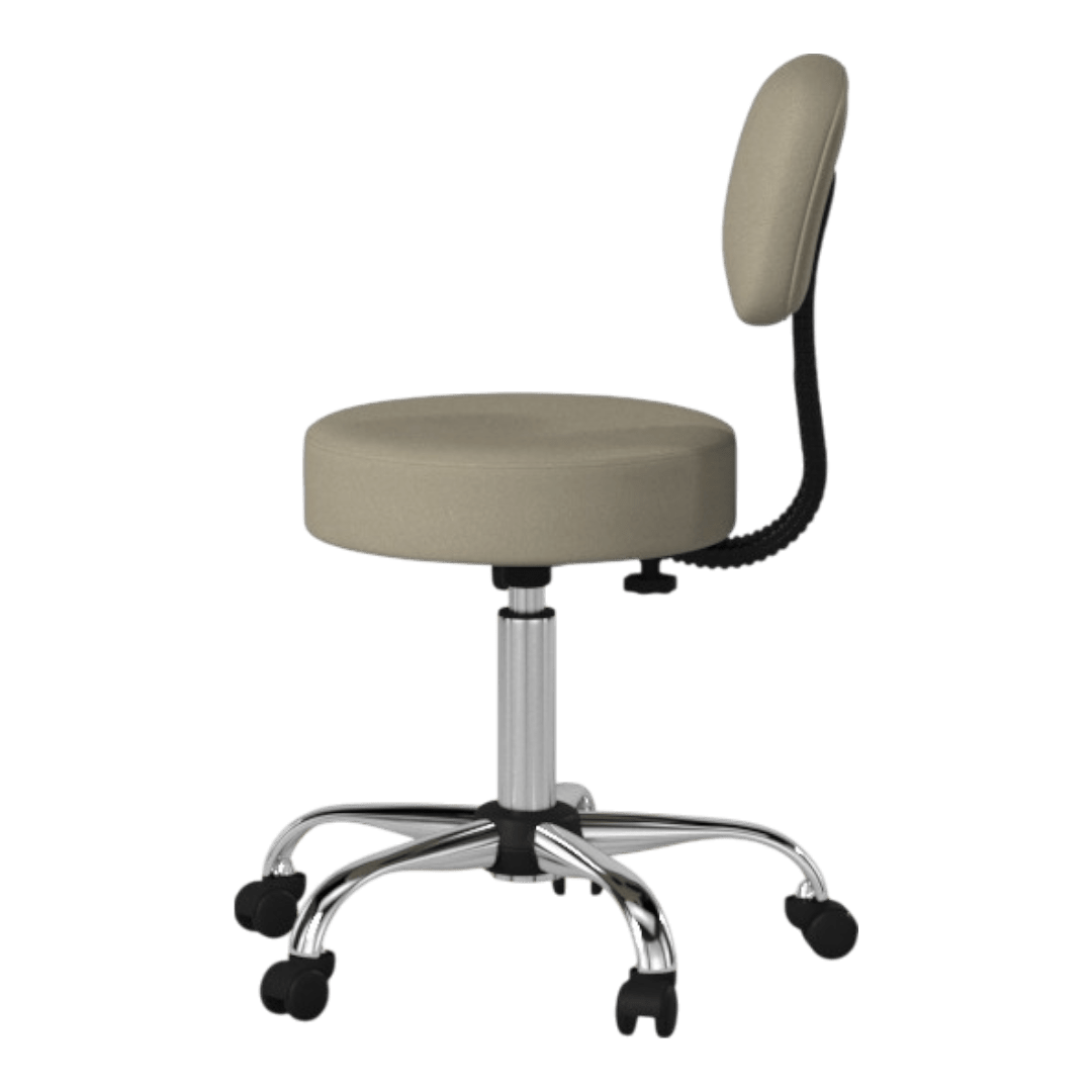 Boss Beige Caressoft Medical Stool W/ Back Cushion - Image 4