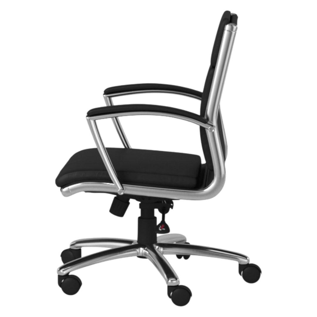 Boss Executive CaressoftPlus Chair with Metal Chrome Finish - Mid Back - Image 6