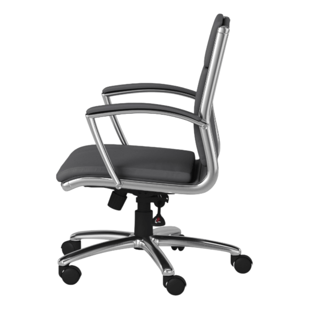 Boss Executive CaressoftPlus Chair with Metal Chrome Finish - Mid Back - Image 6