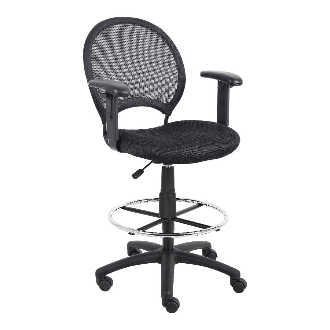 Boss Mesh Drafting Stool W/ Adjustable Arms - Image 5