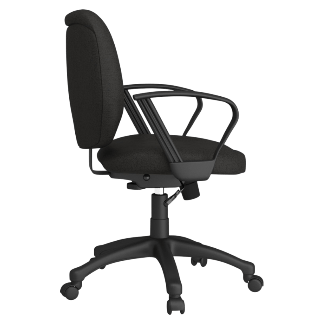Boss Black Task Chair W/Loop Arms - Image 5