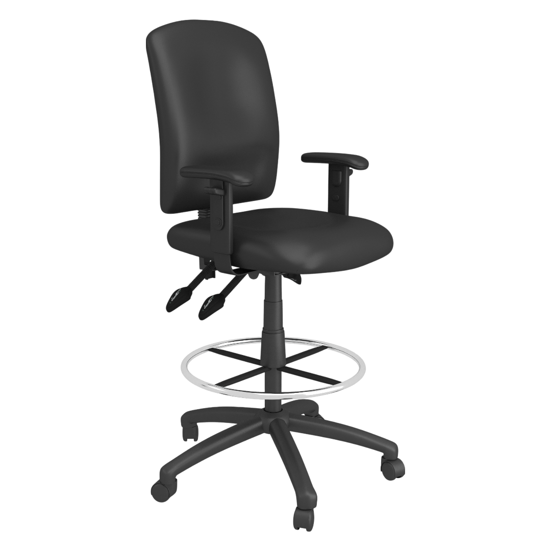 Boss Multi-Function Fabric Drafting Stool W/ Adjustable Arms - Image 5