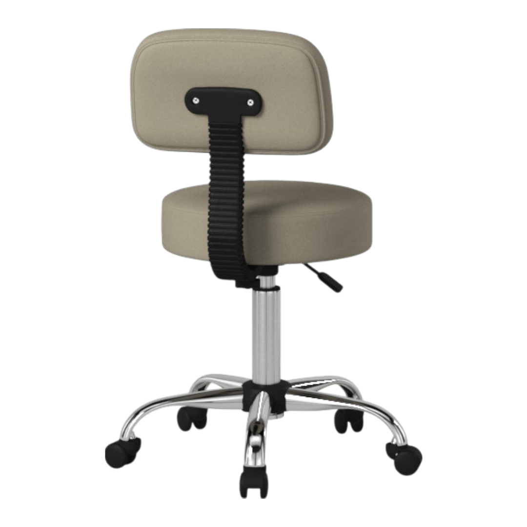 Boss Beige Caressoft Medical Stool W/ Back Cushion - Image 3