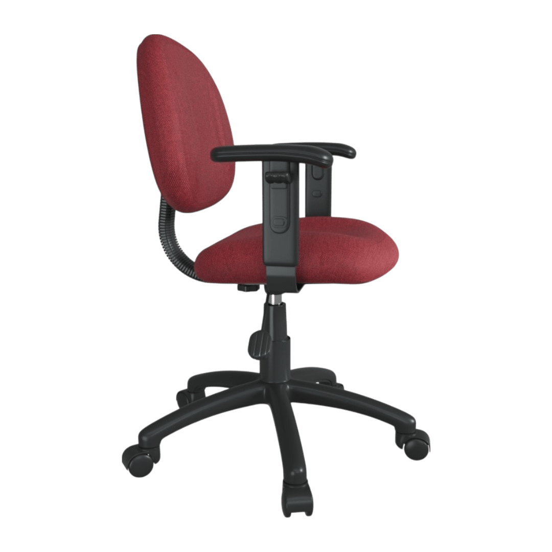 Boss Burgundy  Deluxe Posture Chair W/ Adjustable Arms - Image 5