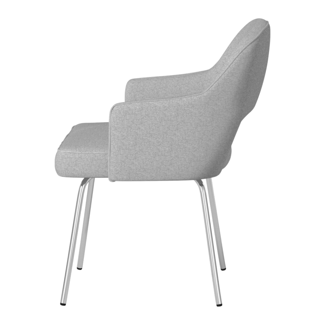 Grey Linen Guest Chair - Image 5