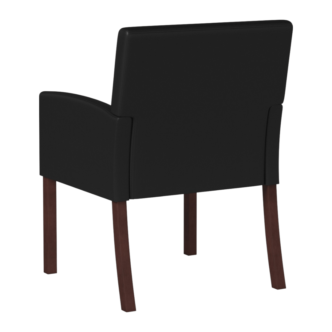 Boss Box Arm guest, accent or dining chair W/Mahogany Finish - Image 5