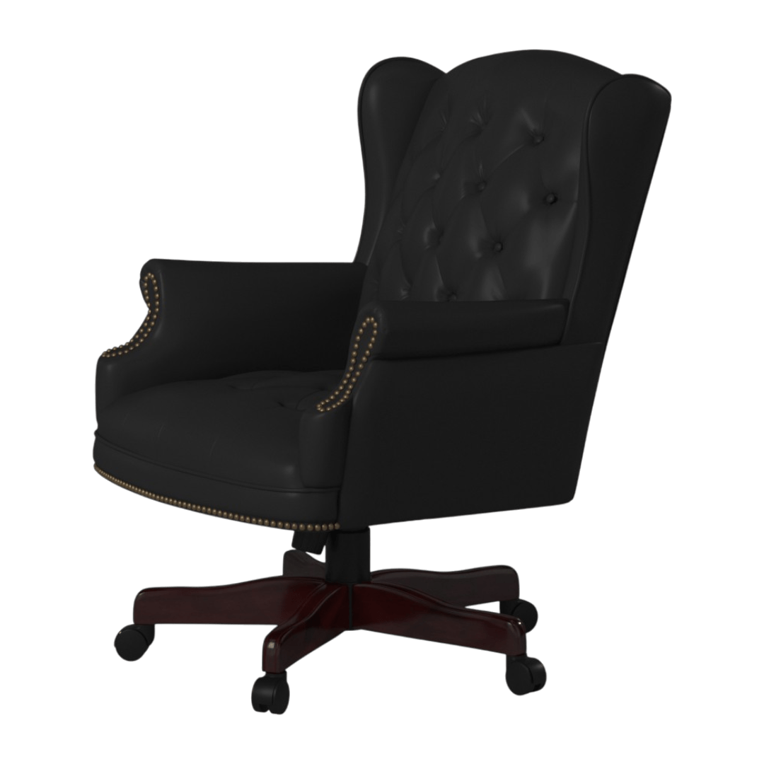 Boss Wingback Traditional Chair In Black - Image 6