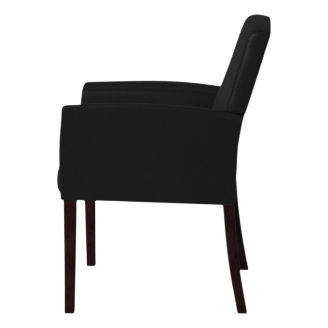 Boss Box Arm guest, accent or dining chair W/Mahogany Finish - Image 5