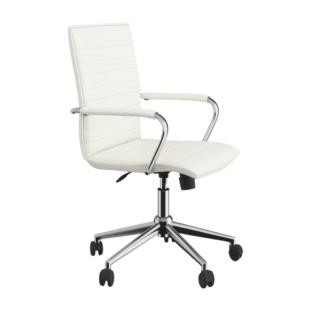 Boss White Vinyl Hospitality Chair - Image 4
