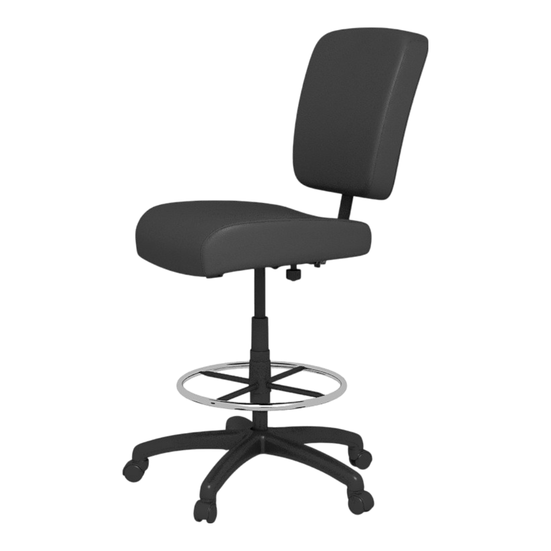 Boss 300 lb Heavy Duty Office Stool, Black - Image 4