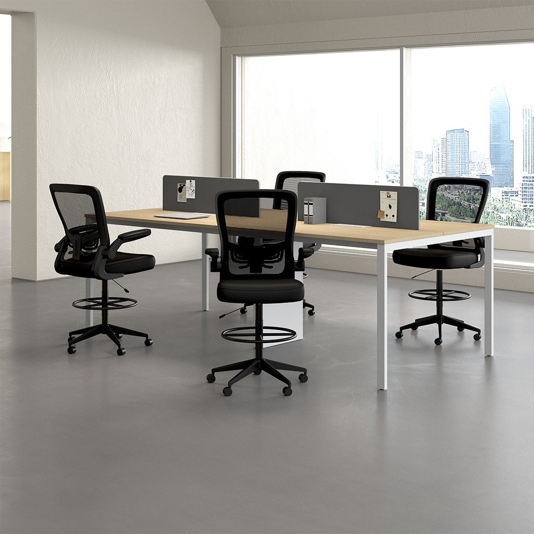 Boss Mesh Drafting Stool w/ Flip Arms - Image 3