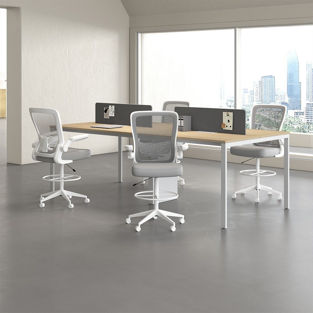 Boss Grey Mesh, Flip Arm, Stool - Image 3