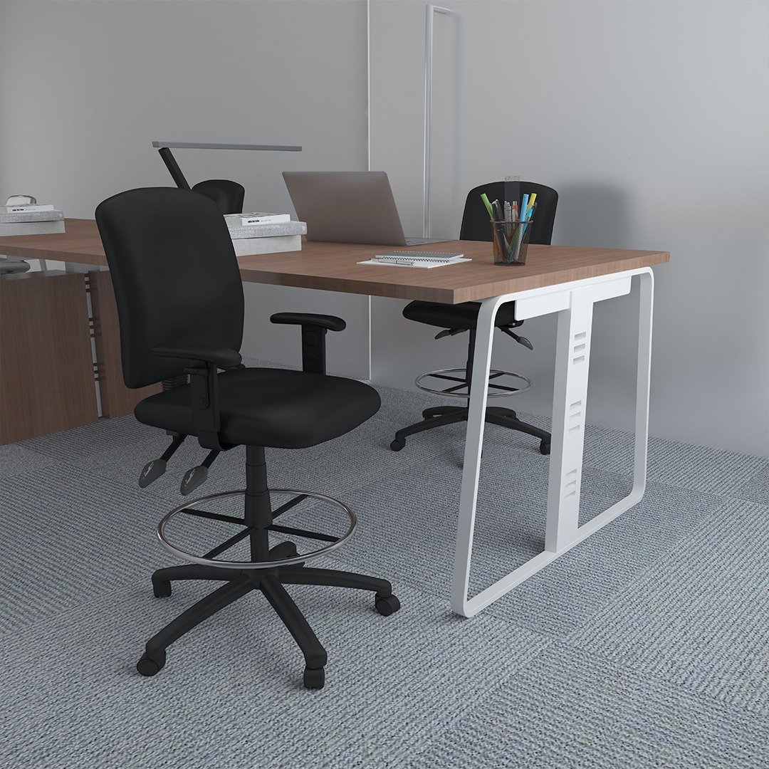 Boss Multi-Function Fabric Drafting Stool W/ Adjustable Arms - Image 6