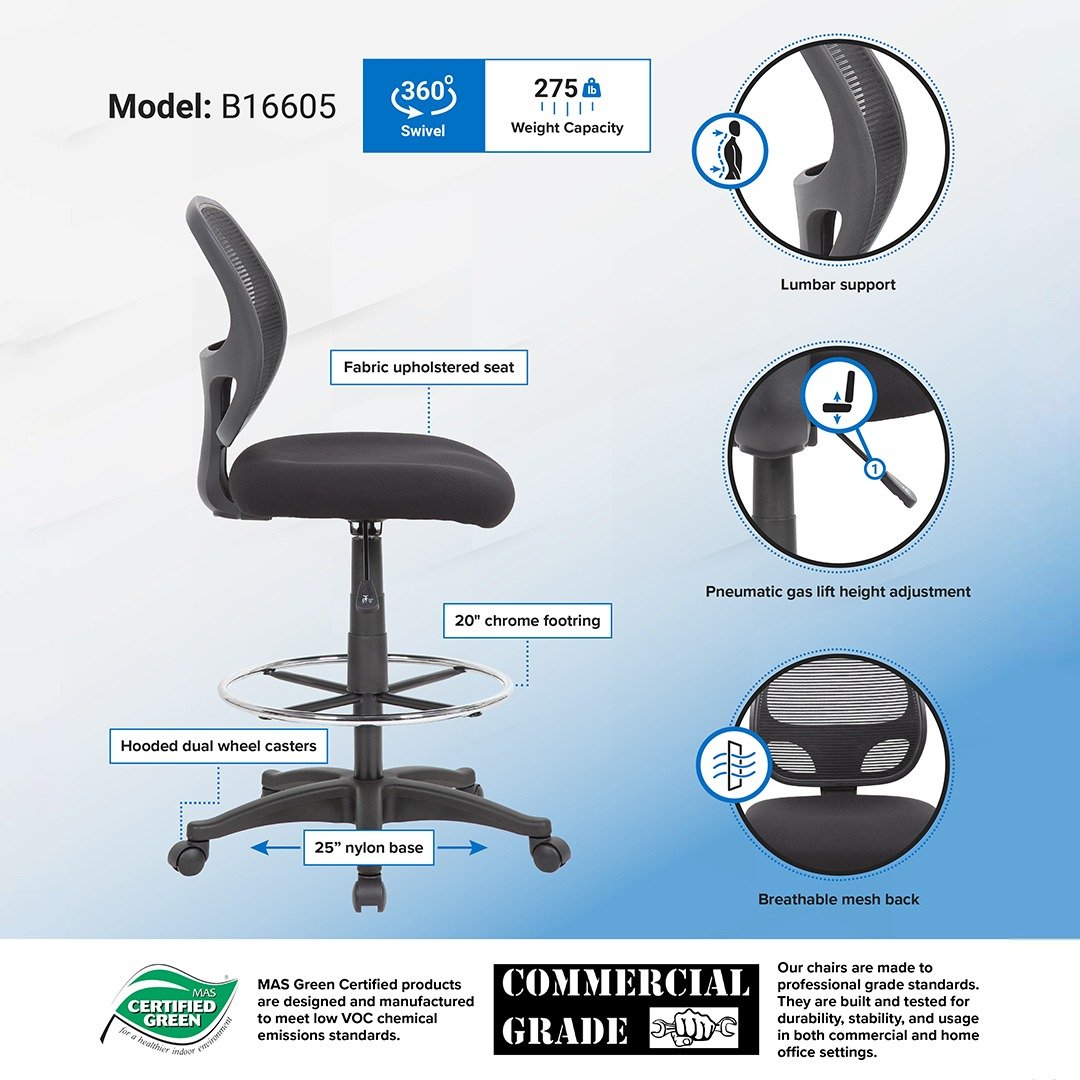 Boss Commercial Grade Mesh Stool - Image 7