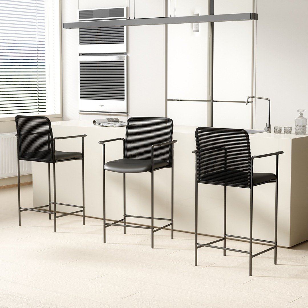 Boss Contemporary Mesh Counter Stool, Black - Image 6