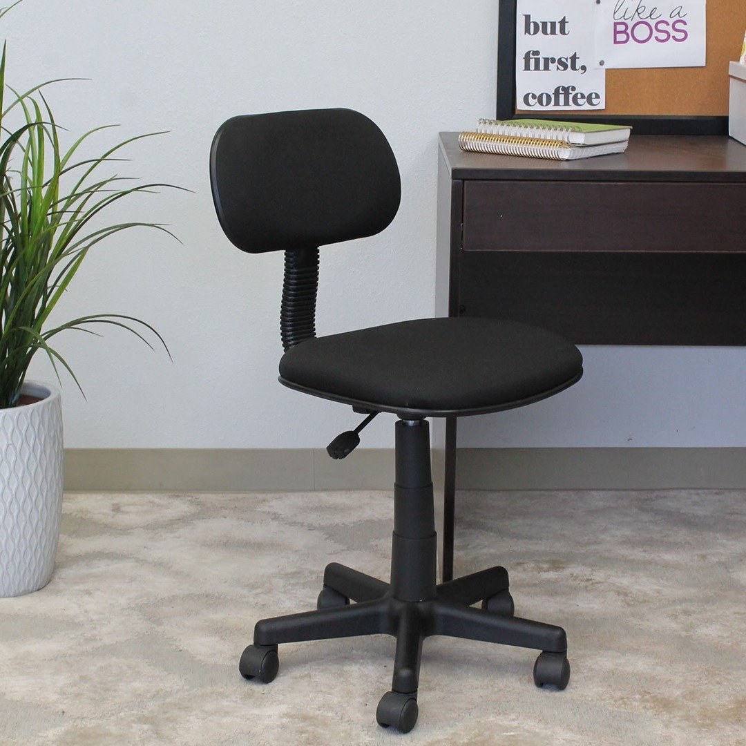 Boss Black Fabric Steno Chair - Image 4