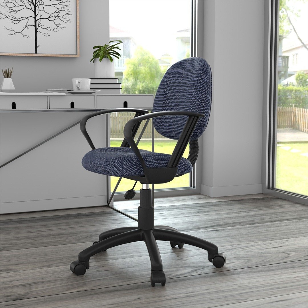 Boss Blue  Deluxe Posture Chair W/ Loop Arms - Image 2