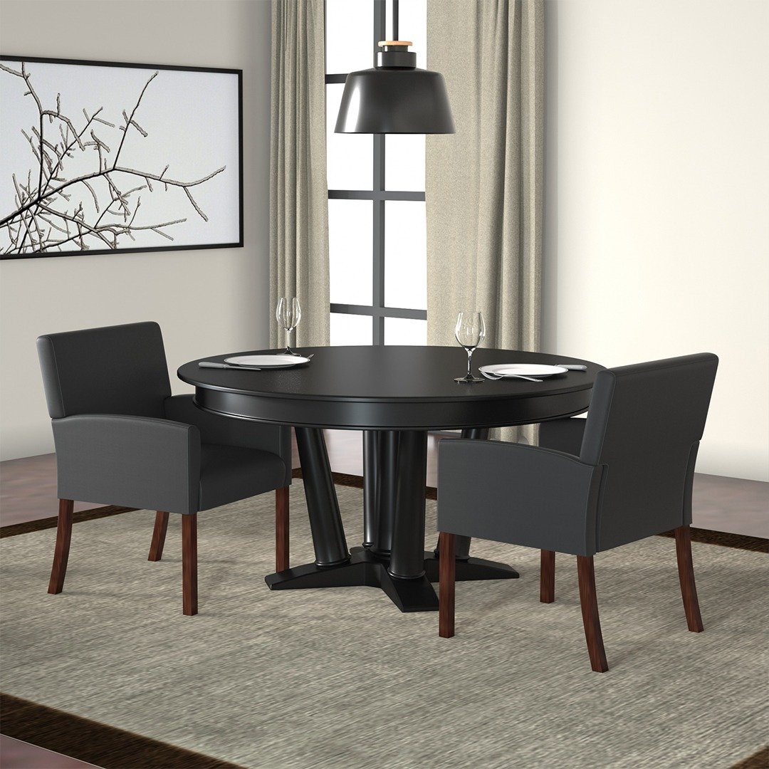 Boss Box Arm guest, accent or dining chair W/Mahogany Finish - Image 6