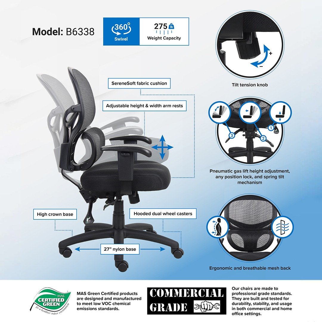 Boss Multi-Function Mesh Task Chair - Image 3