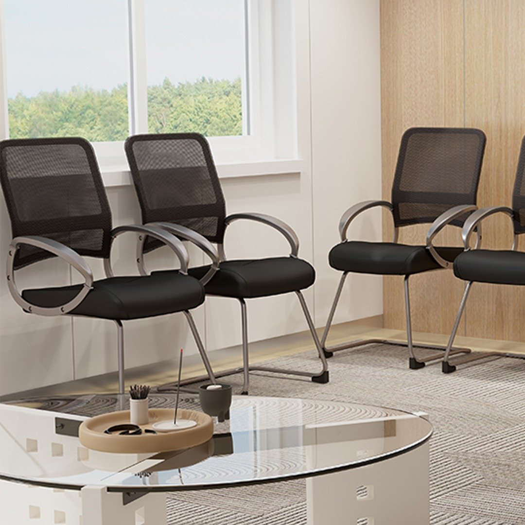 Boss Mesh Back W/ Pewter Finish Guest Chair - Image 2