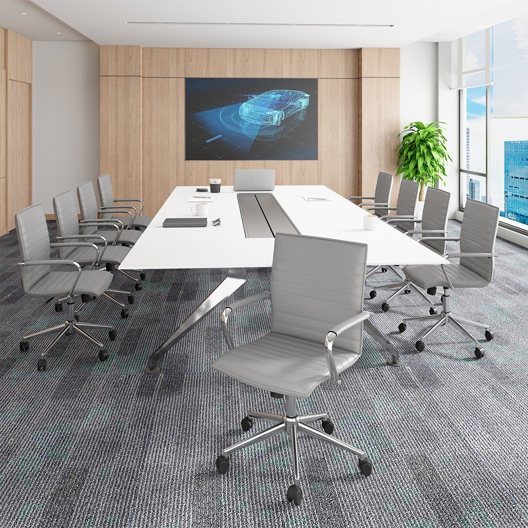 Boss Grey Vinyl Hospitality Chair - Image 7