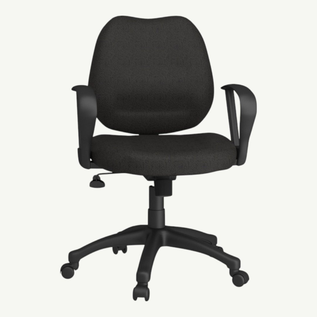 Boss Black Task Chair W/Loop Arms - Image 2