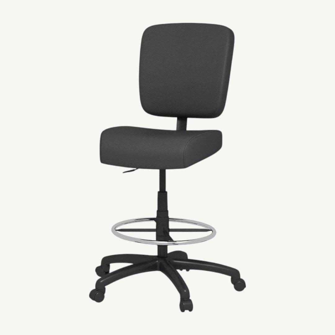 Boss 300 lb Heavy Duty Office Stool, Black - Image 2