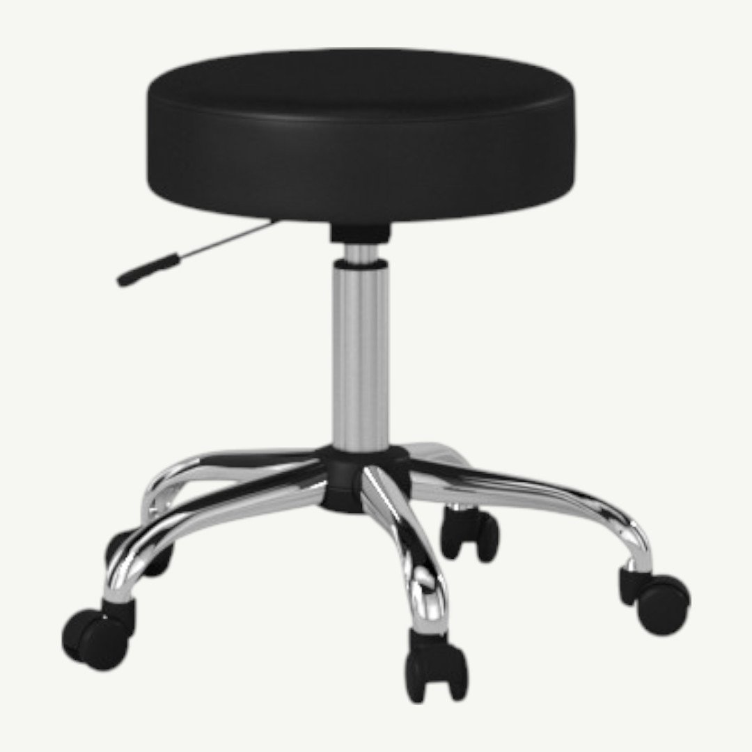 Boss Black Antimicrobial Vinyl Medical Stool - Image 2
