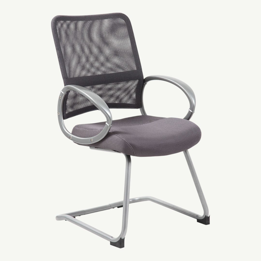 Boss Mesh Back W/ Pewter Finish Guest Chair
