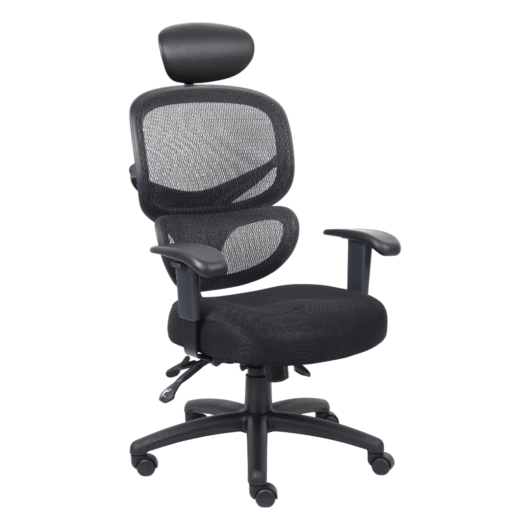 Boss Multi-Function Mesh Task Chair w/Headrest