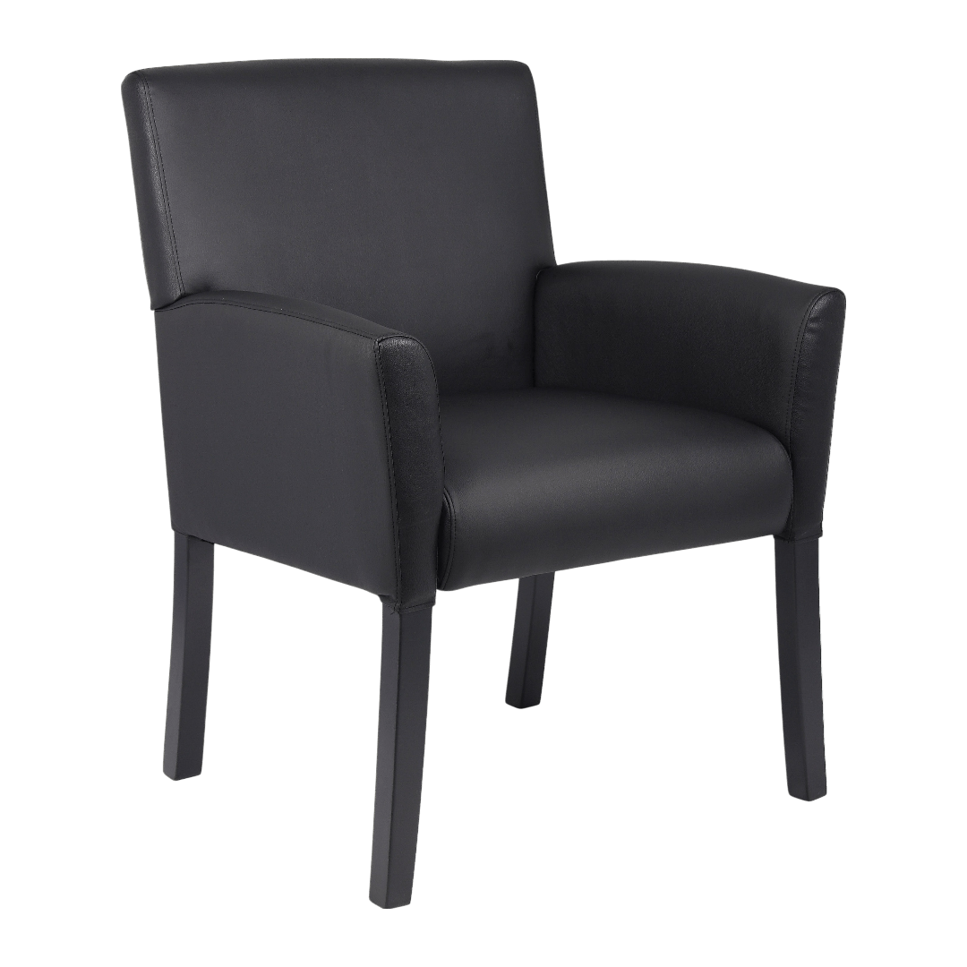 Boss Box Arm guest, accent or dining chair W/Black Base