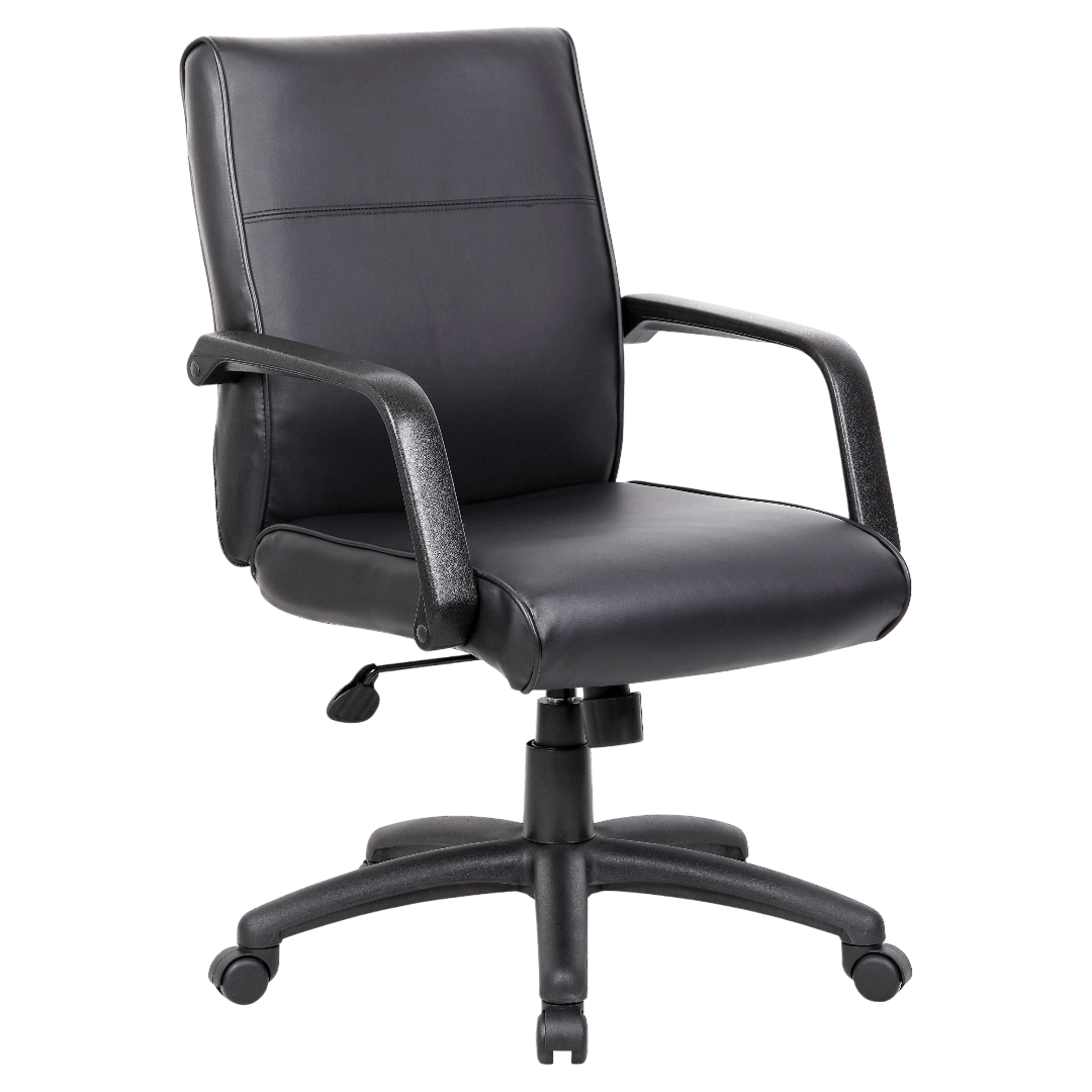 Boss Mid Back Executive Chair In LeatherPlus